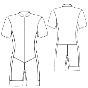 Patron ropa, Fashion sewing pattern, molde confeccion, patronesymoldes.com Sport suit 7884 MEN One-Piece